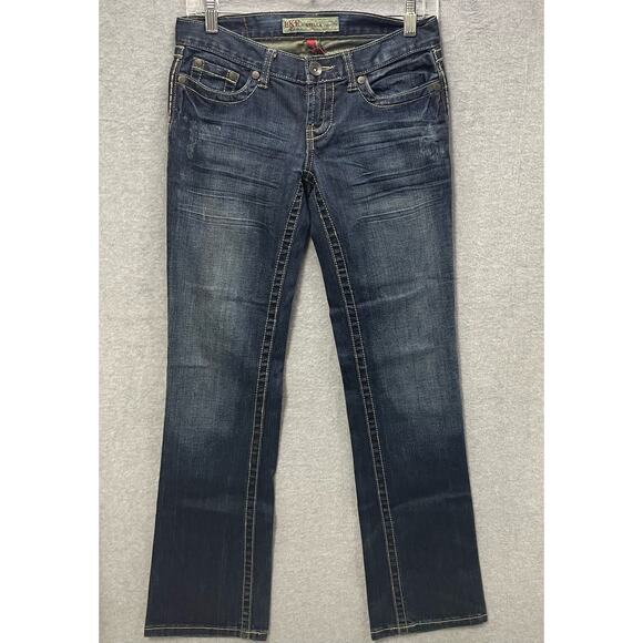 BKE Stella Bootcut Low Rise Dark Wash Jeans Size 26 - Picture 1 of 4